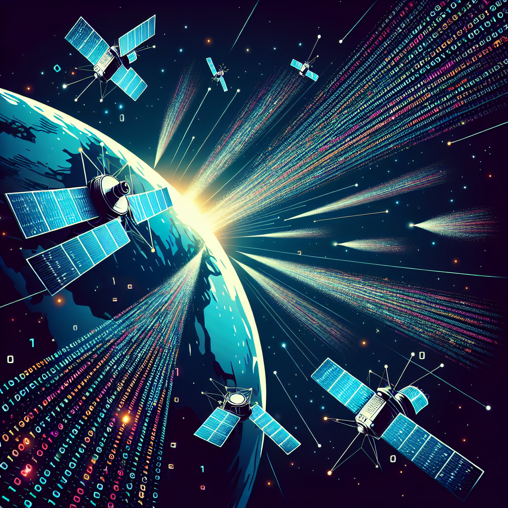 "Infographic illustrating the competitive dynamics and market share of key players in the Satellite Internet market, highlighting trends, technologies, and consumer demands."